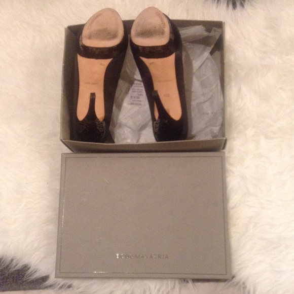 💕BCBGMAXAZRIA💕 Dalton Satin Peep-Toe Pumps - Picture 7 of 8